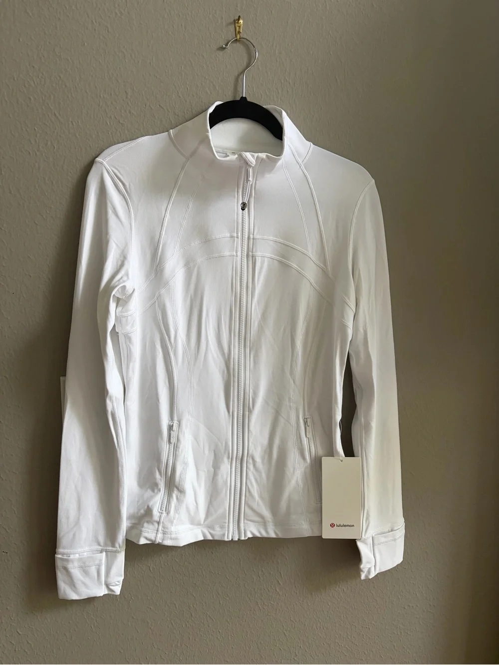 NWT Lululemon Define Women's White Full‑Zip Jacket. Size: 10